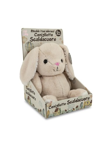 PELUCHE: vendita online GOGO - CONIGLIETTO SCALDACUORE 24CM, PELUCHE MORBIDO, CUSCINO TERMICO in offerta