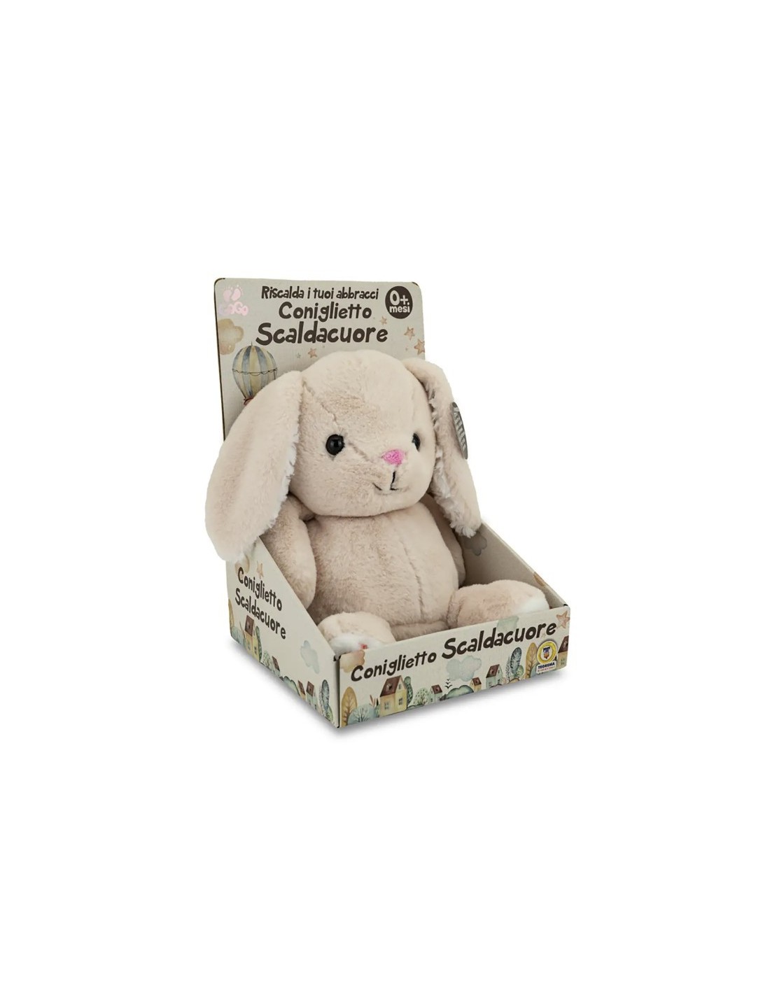 PELUCHE: vendita online GOGO - CONIGLIETTO SCALDACUORE 24CM, PELUCHE MORBIDO, CUSCINO TERMICO in offerta