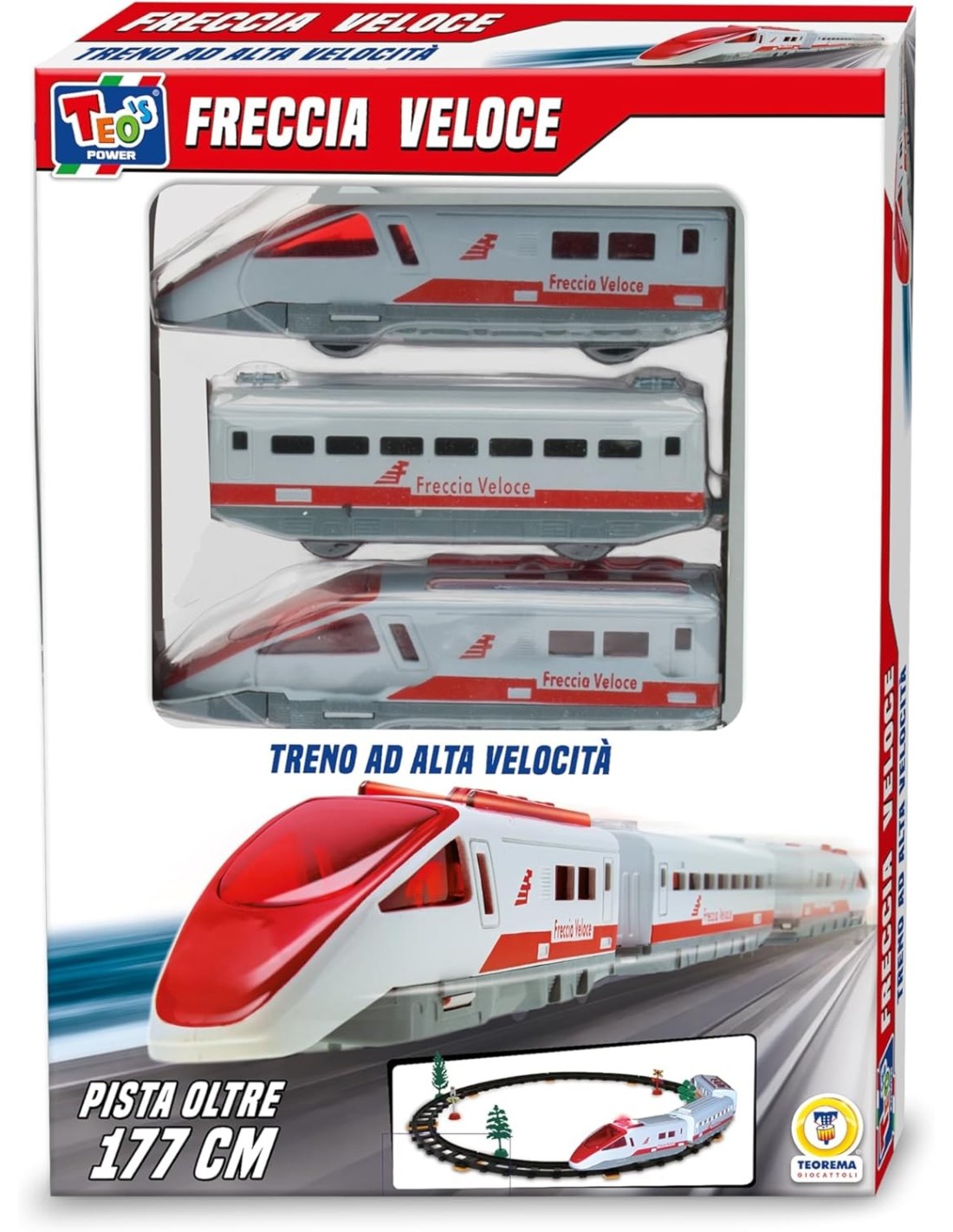 GIOCHI BOY: vendita online TEO'S - TRENO FRECCIA VELOCE 31 PZ PISTA 177 CM in offerta