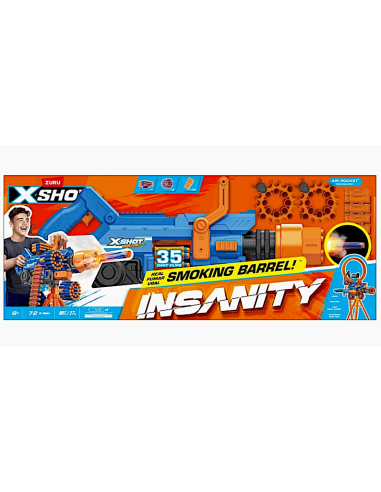 GIOCHI BOY: vendita online X-SHOT FUCILE INSANITY BARREL EFFETTO FUMO SPARA DARDI, MECCANISMO FUMANTE, DART BLASTER ZURU, GIO...