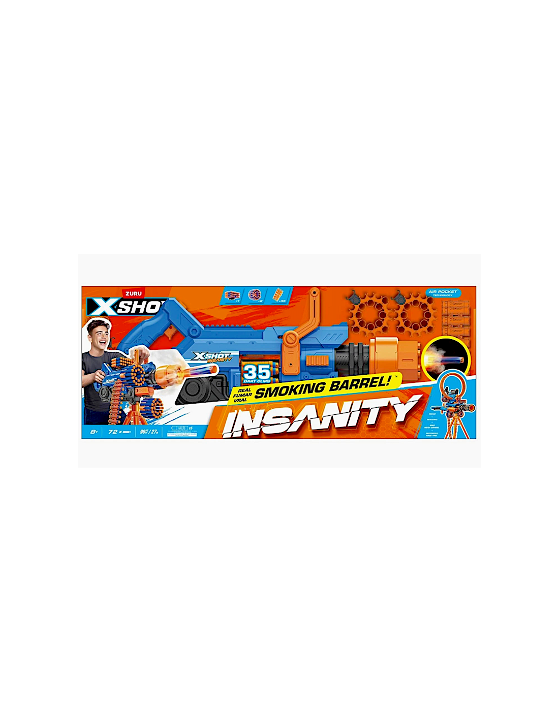 GIOCHI BOY: vendita online X-SHOT FUCILE INSANITY BARREL EFFETTO FUMO SPARA DARDI, MECCANISMO FUMANTE, DART BLASTER ZURU, GIO...