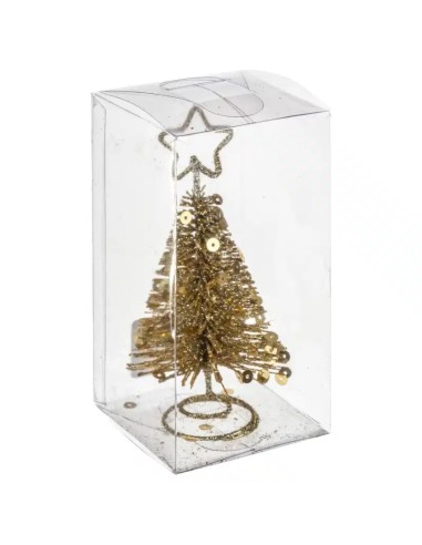 OGGETTISTICA NATALE: vendita online Decorazione segnaposto albero di Natale D5xH10cm in metallo oro - La magia di Natale sull...