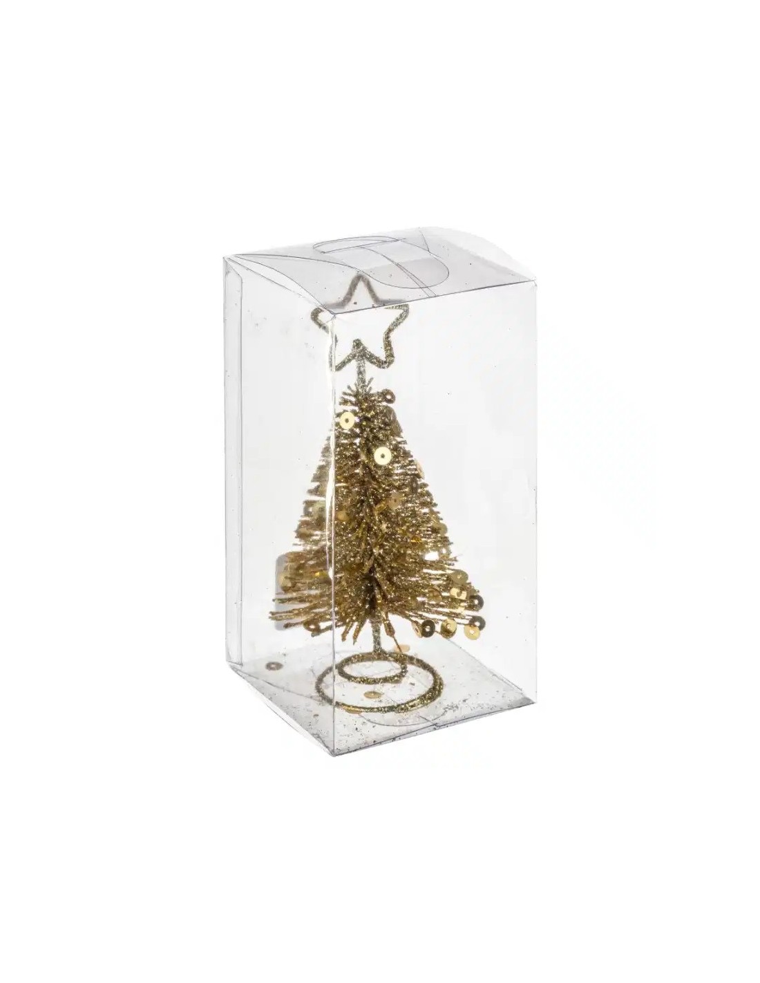 OGGETTISTICA NATALE: vendita online Decorazione segnaposto albero di Natale D5xH10cm in metallo oro - La magia di Natale sull...