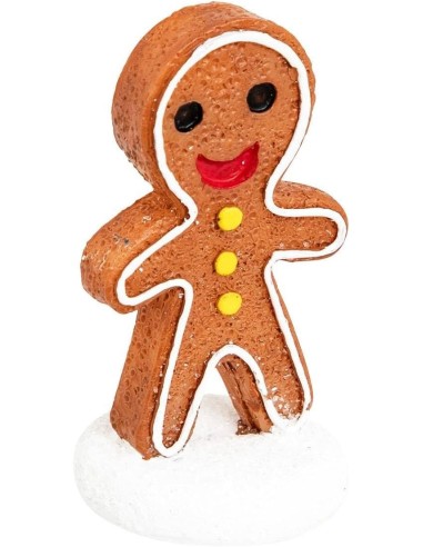 OGGETTISTICA NATALE: vendita online Decorazione set 3 santon di Natale Pan di Zenzero 4x2x5cm - La magia di Natale a casa tua...