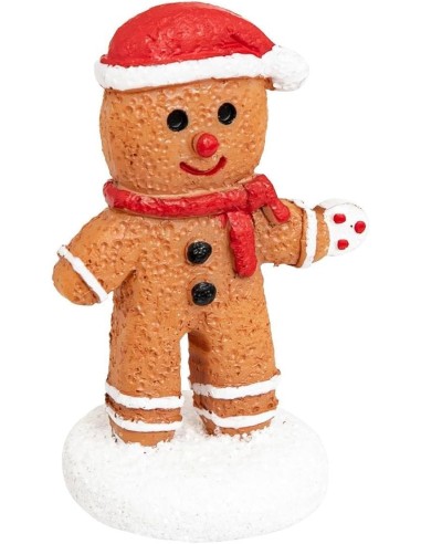 OGGETTISTICA NATALE: vendita online Decorazione set 3 santon di Natale Pan di Zenzero 4x2x5cm - La magia di Natale a casa tua...