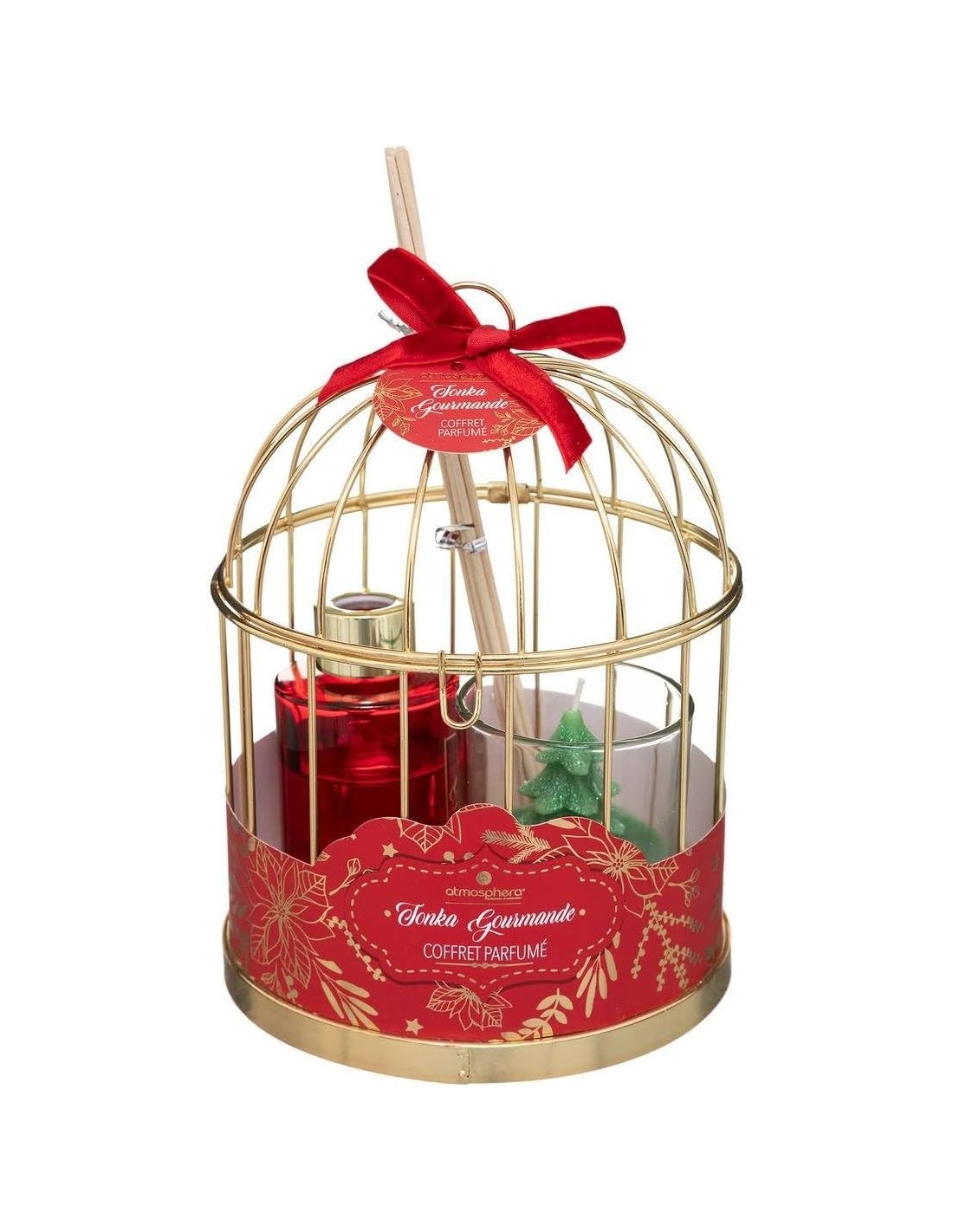 OGGETTISTICA NATALE: vendita online Decorazione set gabbie di Natale Lola 15x15x13,5cm Atmosphera - La magia di Natale a casa...