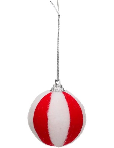 SFERE E PENDAGLI: vendita online Decorazione palline di Natale Ø10cm rosso e bianco a righe set 22 Atmosphera - La magia di N...