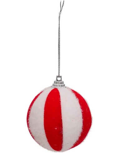 SFERE E PENDAGLI: vendita online Decorazione palline di Natale Ø10cm rosso e bianco a righe set 22 Atmosphera - La magia di N...