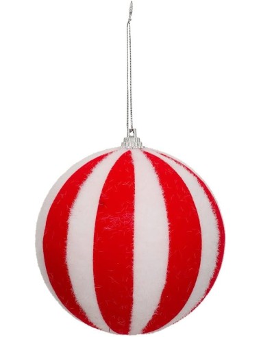 SFERE E PENDAGLI: vendita online Decorazione palline di Natale Ø10cm rosso e bianco a righe set 22 Atmosphera - La magia di N...