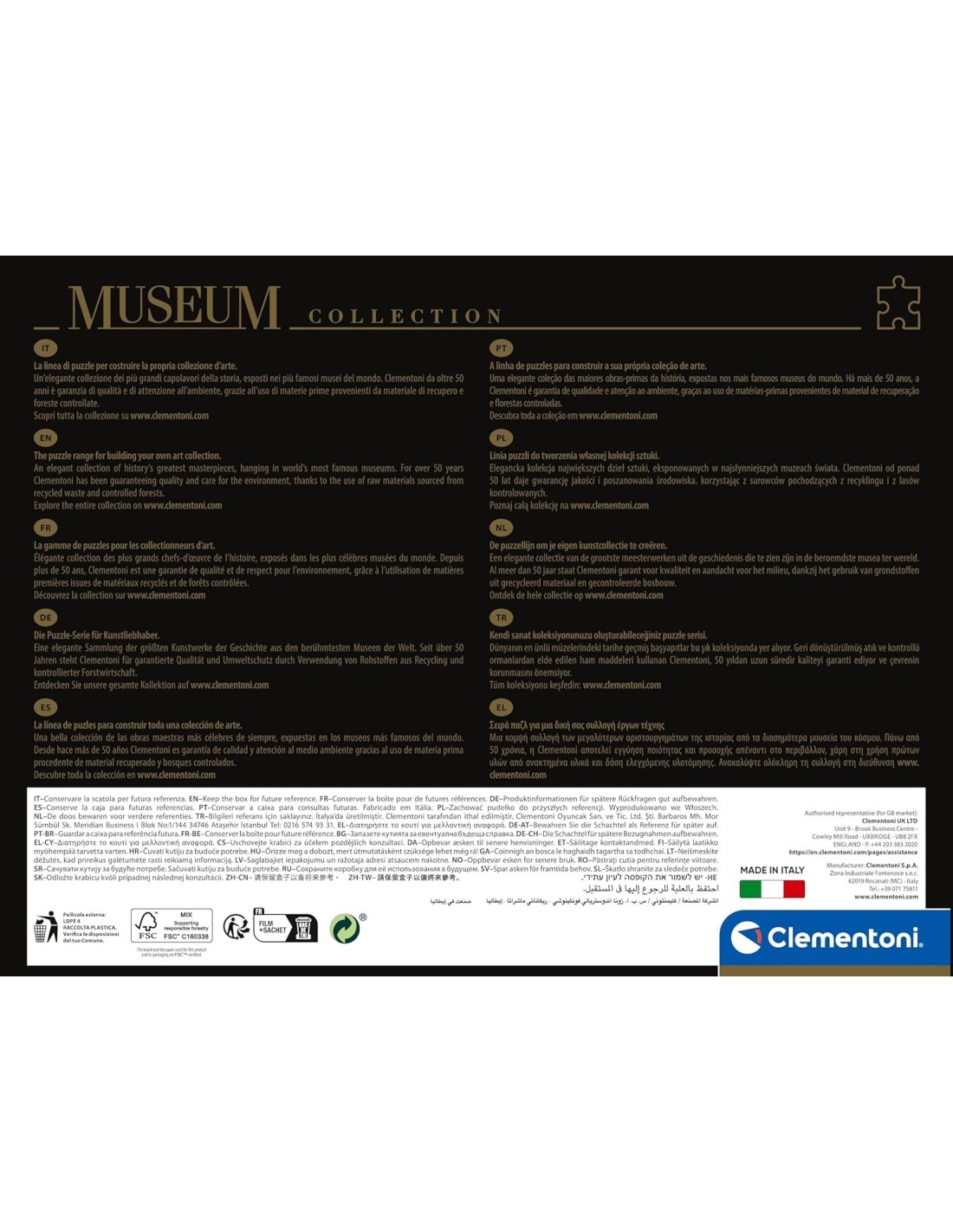GIOCHI DI SOCIETA'E PUZZLE: vendita online PUZZLE 1000PZ KLIMT IL BACIO CLEMENTONI in offerta