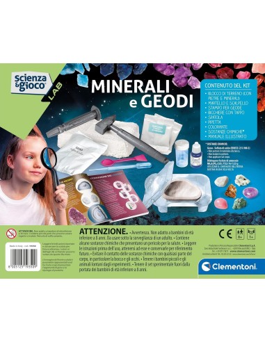 PRESCOLARI: vendita online CLEMENTONI SCIENZA E GIOCO LAB, MINERALI E GEODI, GIOCO SCIENTIFICO, 8+ ANNI, MADE IN ITALY in off...