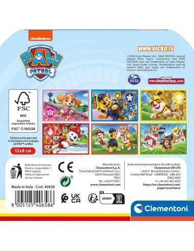 GIOCATTOLO PUBBLICIZZATO: vendita online CLEMENTONI, PAW PATROL, PUZZLE CUBI, 6 PEZZI, BAMBINI 2 ANNI, CARTONI ANIMATI, MADE ...