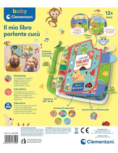 INFANZIA: vendita online CLEMENTONI, BABY, LIBRO PARLANTE, AMICI ANIMALI, GIOCO EDUCATIVO, 12+ MESI in offerta