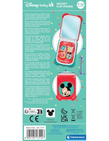 INFANZIA: vendita online CLEMENTONI, DISNEY BABY, MICKEY FLIP PHONE, TELEFONO BAMBINI, 9-36 MESI, LUCI E SUONI in offerta