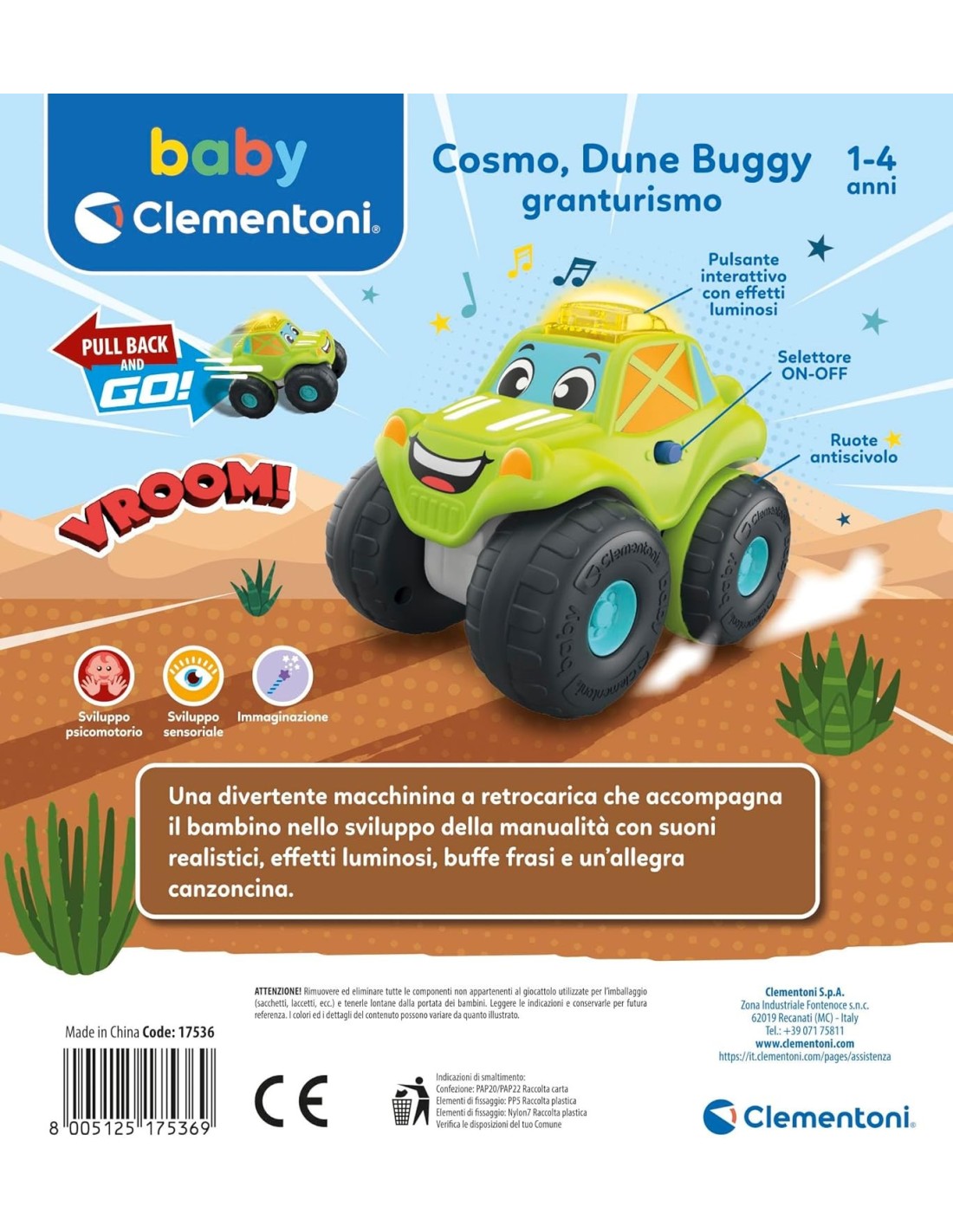 INFANZIA: vendita online BABY CLEMENTONI, COSMO DUNE BUGGY, MACCHININA BAMBINO, 1-4 ANNI, GIOCO PRIMA INFANZIA, FUORISTRADA i...
