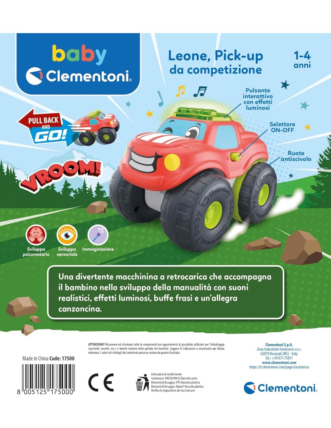 INFANZIA: vendita online BABY CLEMENTONI, LEONE PICK-UP, MACCHININA BAMBINO, 1-4 ANNI, GIOCO PRIMA INFANZIA, FUORISTRADA in o...