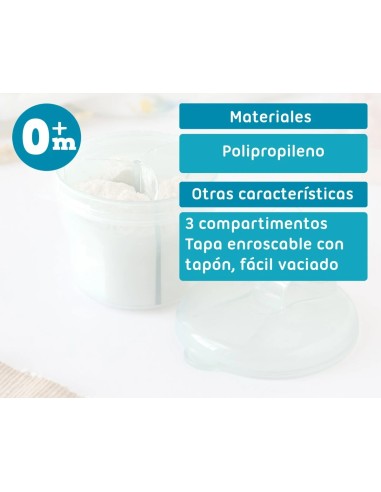Dispenser di Latte in Polvere a 3 Scomparti Sage – shopincasa.it