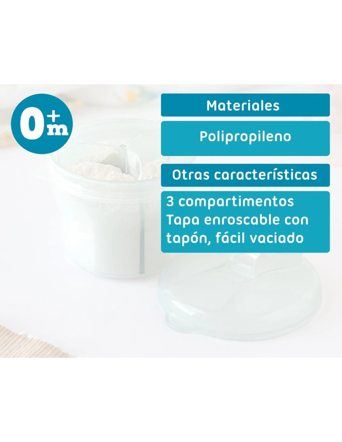 Dispenser di Latte in Polvere a 3 Scomparti Sage – shopincasa.it