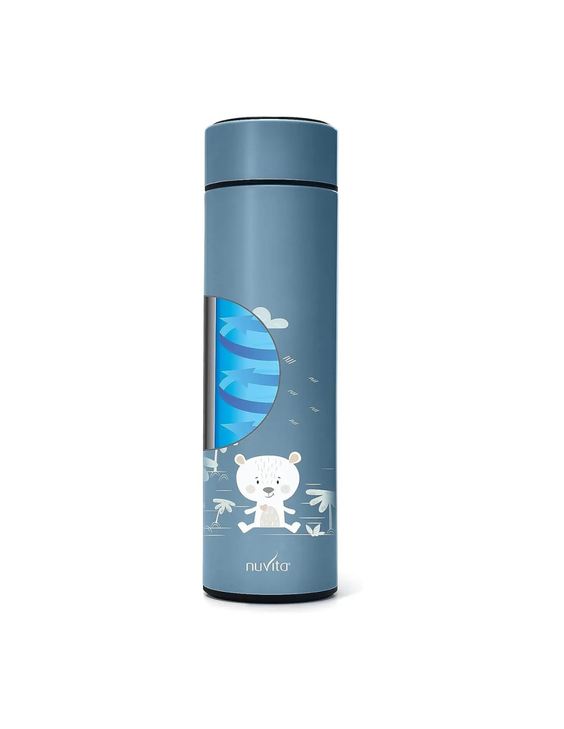 Nuvita Borraccia Termica in Acciaio con Termometro LED Powder Blue – shopincasa.it