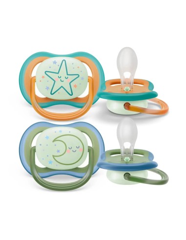 Philips Avent Ciuccio Ultra Air Night Star/Moon +18 mesi – 2 Pezzi | shopincasa.it