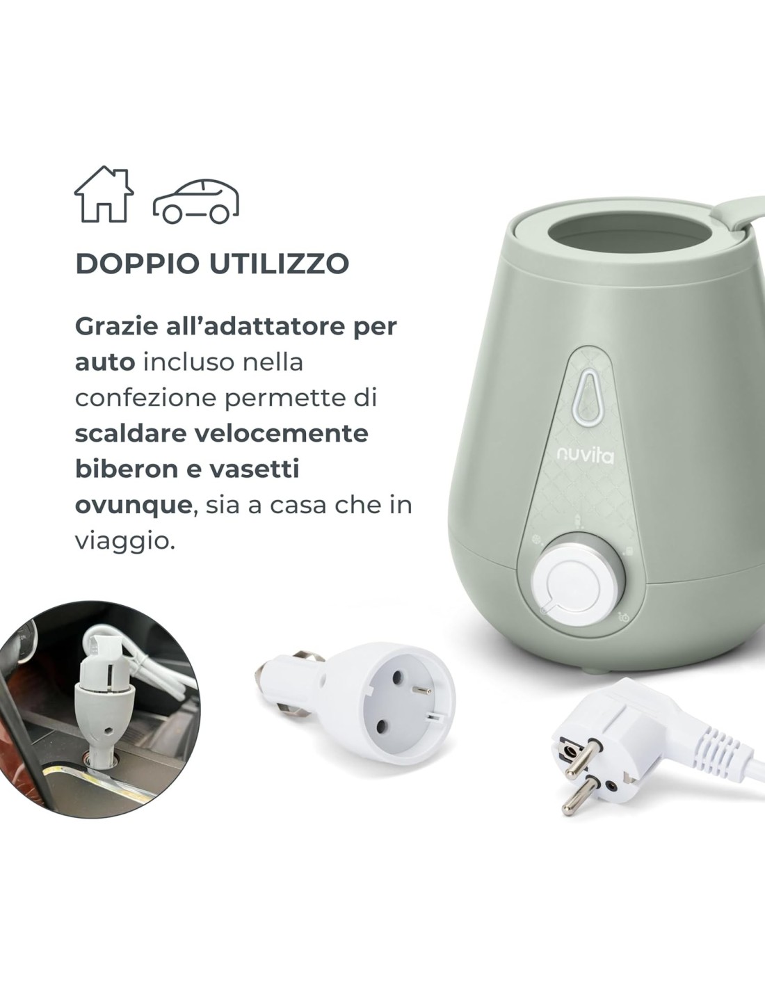 Nuvita 1165 - Scalda Biberon Portatile per Neonati | Scaldabiberon ...