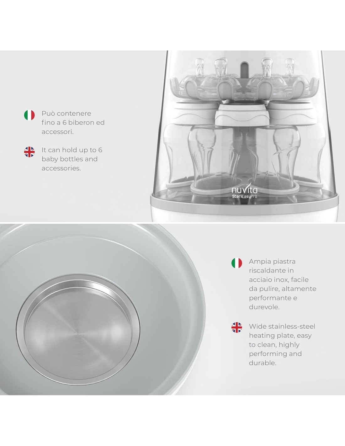 Nuvita STERIEASY 1083 - Sterilizzatore Elettrico a Vapore per Biber...