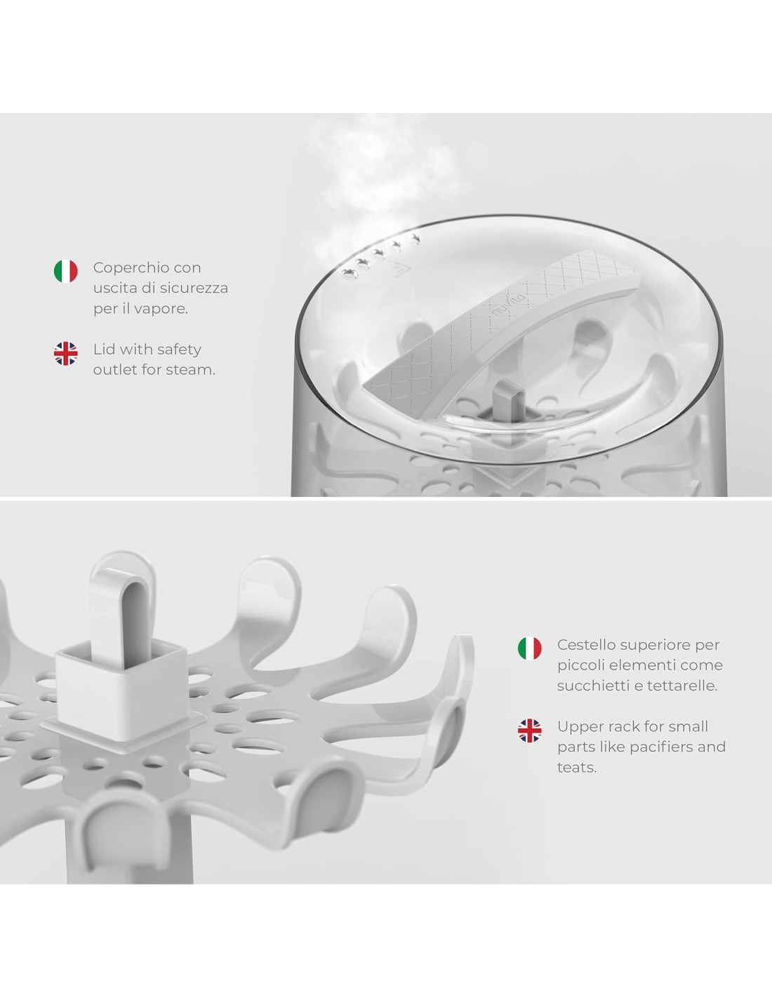 Nuvita STERIEASY 1083 - Sterilizzatore Elettrico a Vapore per Biber...