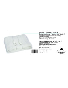 Johnson Sonno Termocoperta Elettrica Matrimoniale 2x60W – shopincasa.it