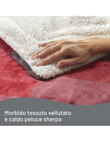 Imetec Adapto Velvet Tartan Plaid Riscaldabile 160x120 cm – shopincasa.it
