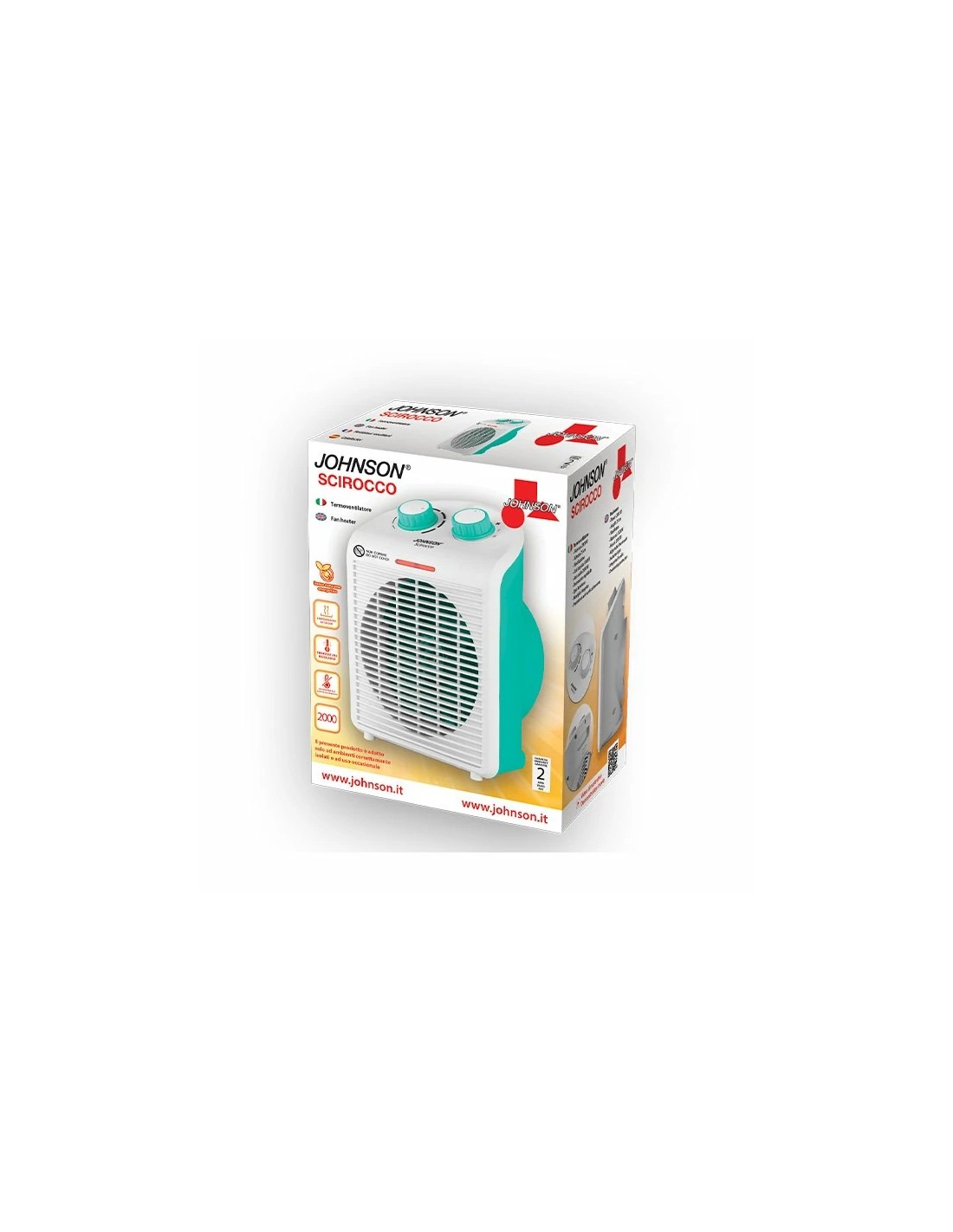 Johnson Scirocco Termoventilatore Portatile 2000 W – shopincasa.it