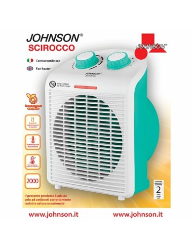 Johnson Scirocco Termoventilatore Portatile 2000 W – shopincasa.it