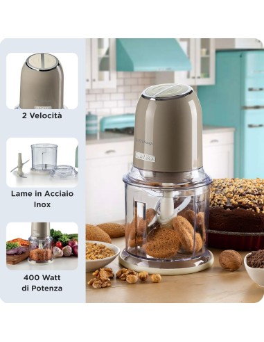 Tritatutto Ariete Vintage Beige – 400W, 2 velocità e lame inox | Shop in Casa