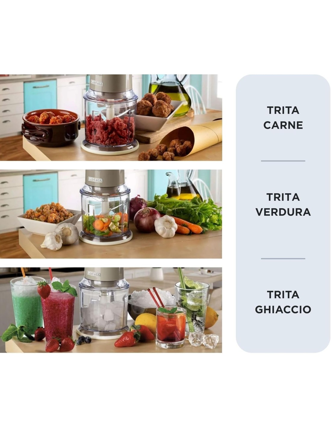 Tritatutto Ariete Vintage Beige – 400W, 2 velocità e lame inox | Shop in Casa