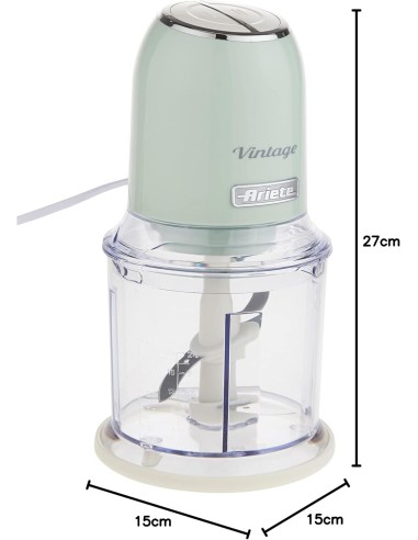 Tritatutto Ariete Vintage Verde – 400W, tazza 600ml, design retrò | Shop in Casa