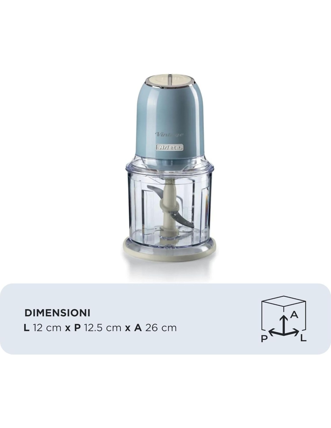 ritatutto Ariete Vintage Celeste – 400W, tazza 600ml, design retrò | Shop in Casa