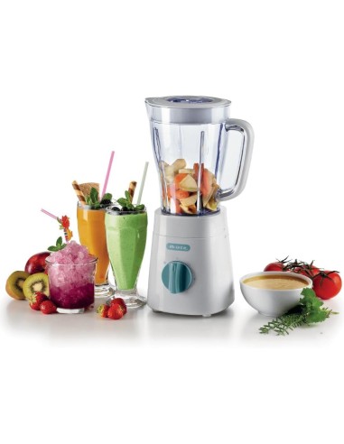 Frullatore Breakfast Bianco e Celeste 500W con Lame Inox e Tritaghiaccio | Shop in Casa