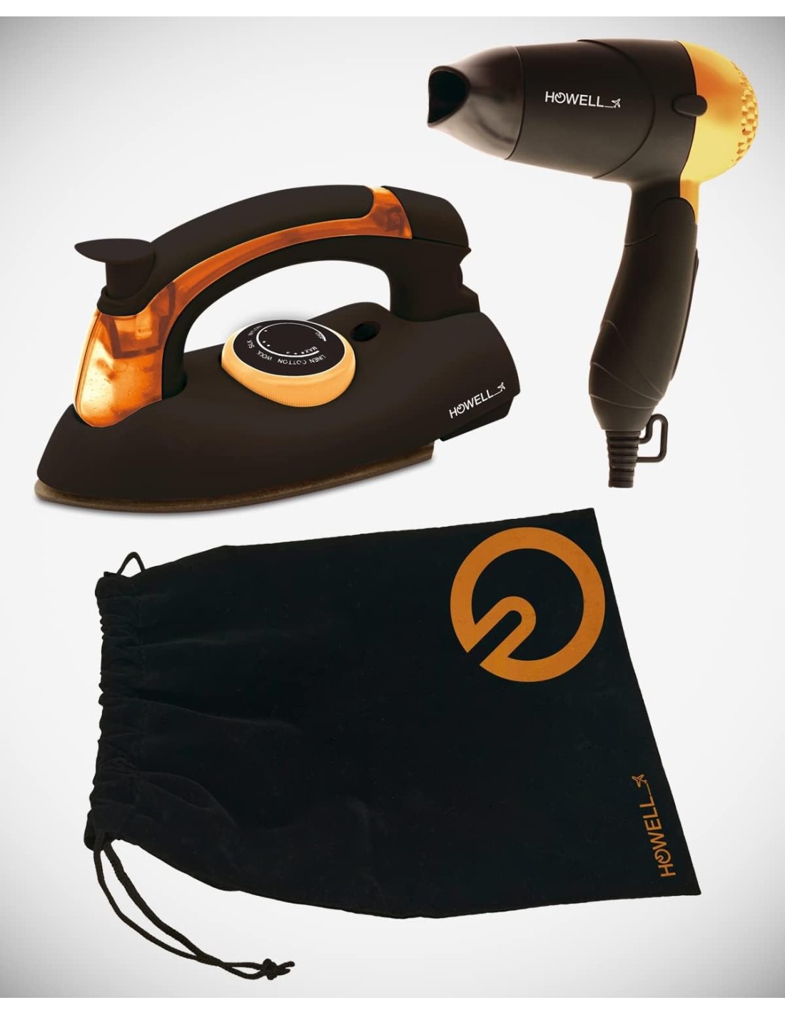 Howell Kit da Viaggio – Asciugacapelli e Ferro a Vapore Portatile – shopincasa.it