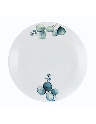 Set 6 Piatti Piani Sempreverde 28 cm – Porcellana Satinata con Decoro | shopincasa.it