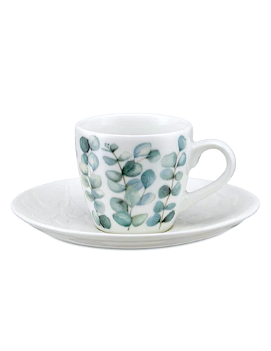 Sempreverde Tazzina Caffè con Piattino 90 ml – Porcellana Satinata | shopincasa.it