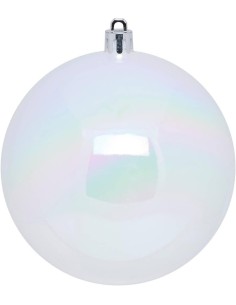 SFERE E PENDAGLI: vendita online Decorazione set 4 palline di Natale bianche Ø10cm in plastica Svea - La magia di Natale a ca... 2