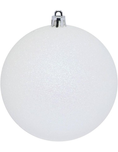 SFERE E PENDAGLI: vendita online Decorazione set 4 palline di Natale bianche Ø10cm in plastica Svea - La magia di Natale a ca...