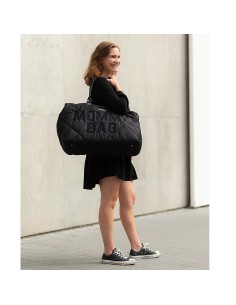Childhome Mommy Bag Nera Trapuntata – Borsa Fasciatoio con Materassino | shopincasa.it