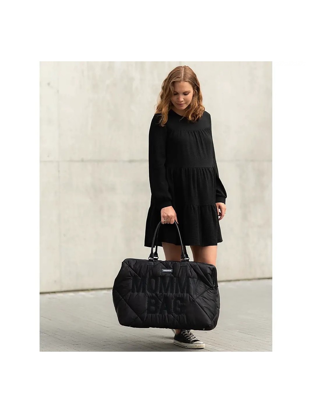 Childhome Mommy Bag Nera Trapuntata – Borsa Fasciatoio con Materassino | shopincasa.it