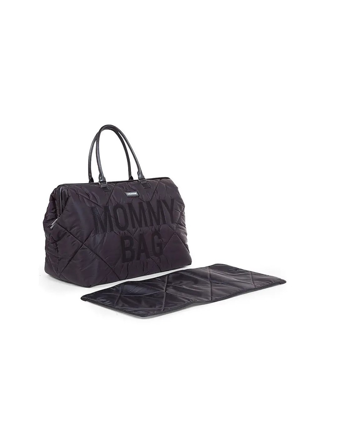 Childhome Mommy Bag Nera Trapuntata – Borsa Fasciatoio con Materassino | shopincasa.it