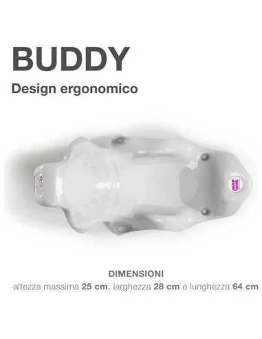OkBaby Buddy Poltroncina Bagno Anatomica Bianco | shopincasa.it