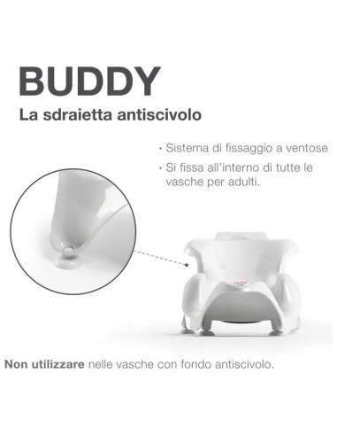 OkBaby Buddy Poltroncina Bagno Anatomica Bianco | shopincasa.it