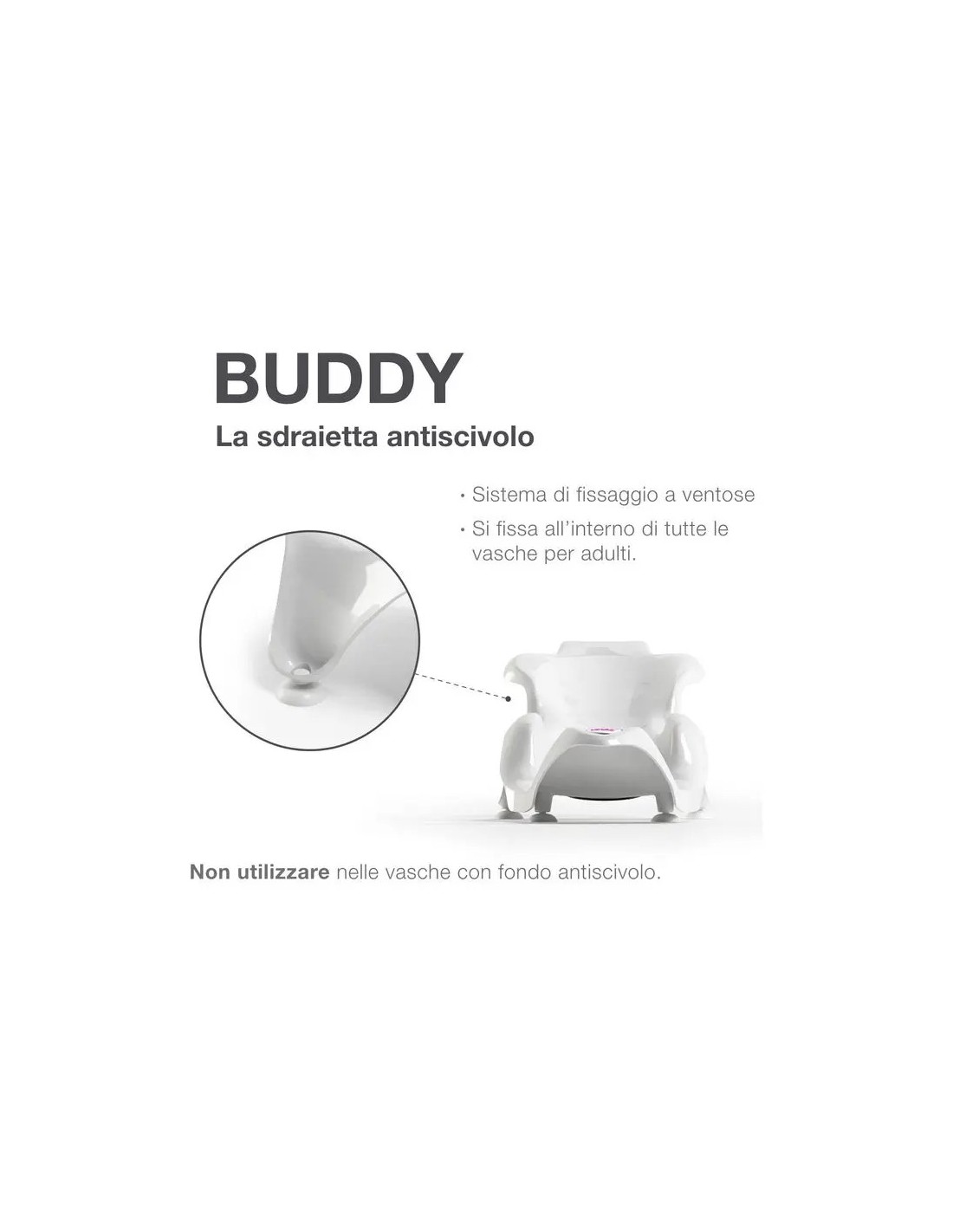 OkBaby Buddy Poltroncina Bagno Anatomica Bianco | shopincasa.it