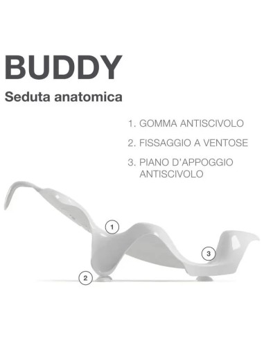OkBaby Buddy Poltroncina Bagno Anatomica Bianco | shopincasa.it