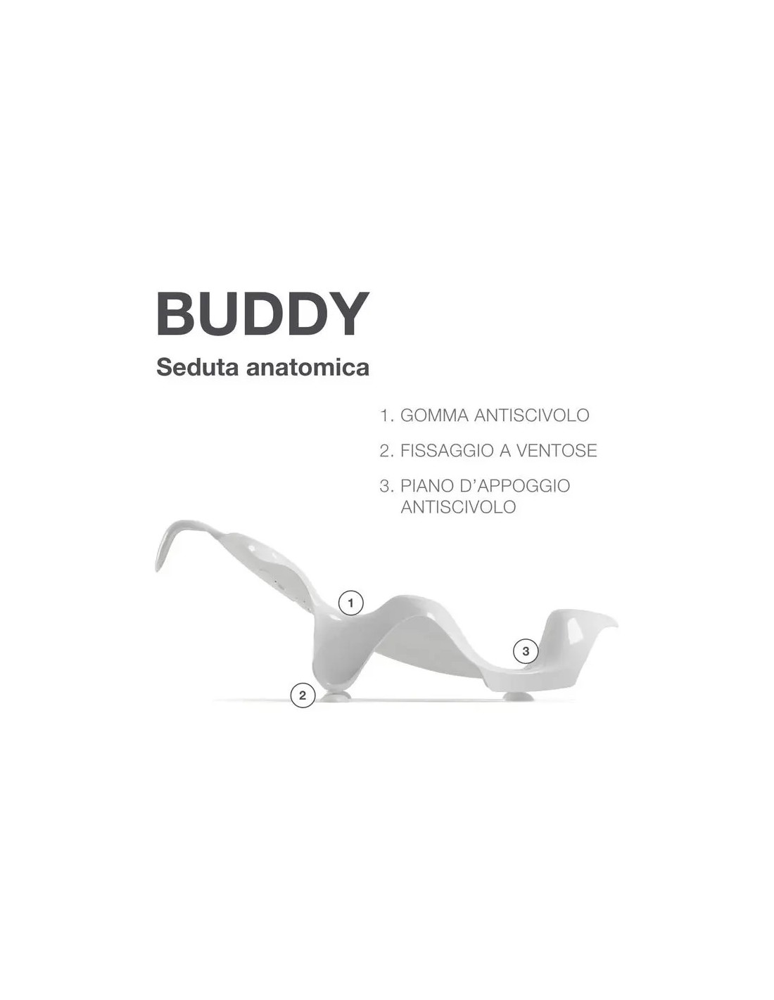 OkBaby Buddy Poltroncina Bagno Anatomica Bianco | shopincasa.it