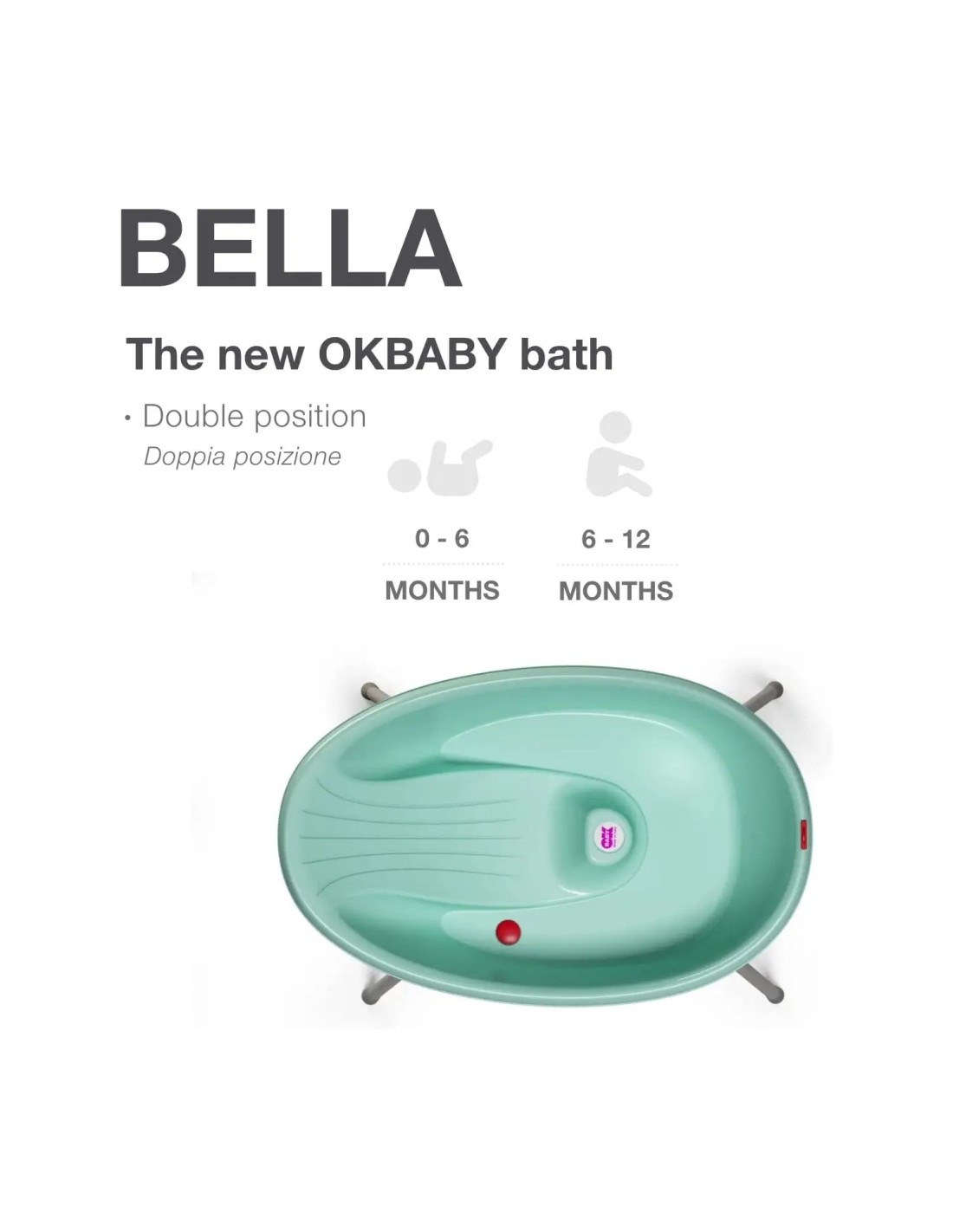 OKBaby Bella Vaschetta Bagnetto con Cavalletto Azzurro | shopincasa.it